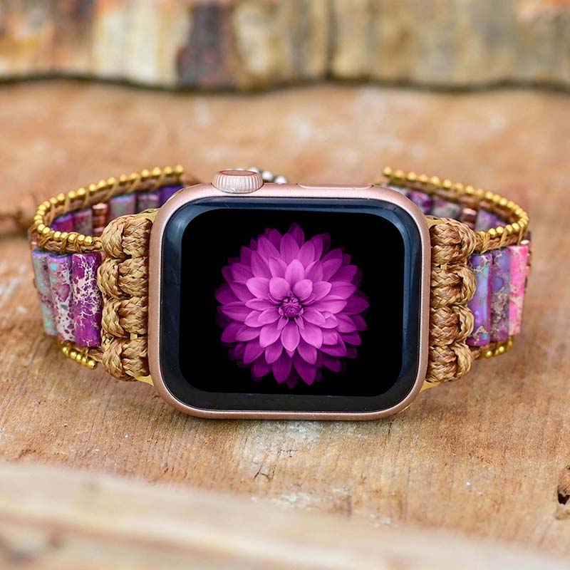 Apple Watch Strap Bohemian Purple Jasper