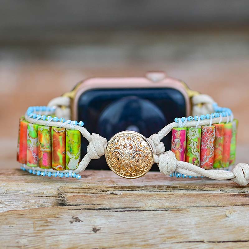 Mixed Jasper Apple Watch Strap