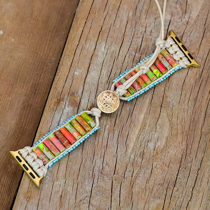 Mixed Jasper Apple Watch Strap
