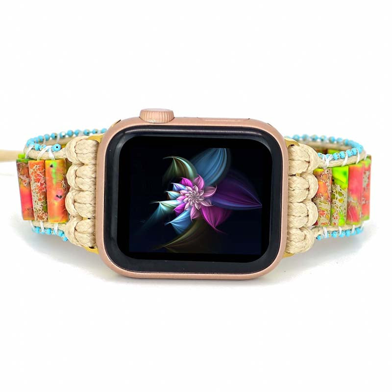 Mixed Jasper Apple Watch Strap