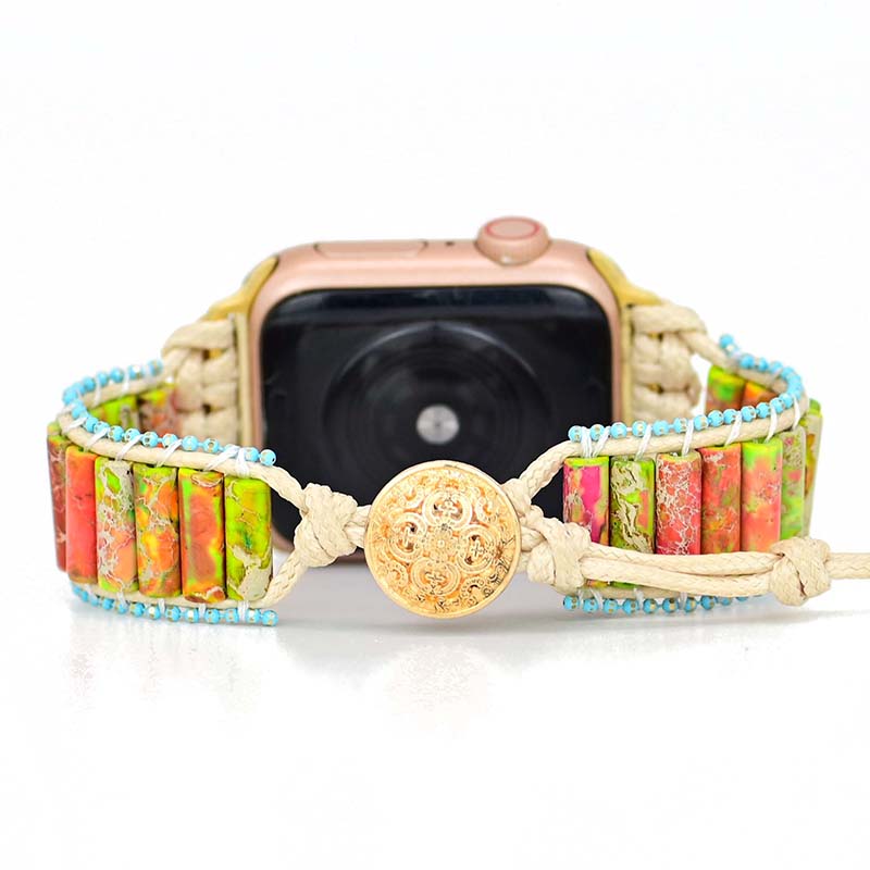 Mixed Jasper Apple Watch Strap