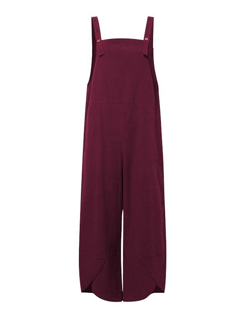 Casual Cotton Linen Romper Jumpsuit