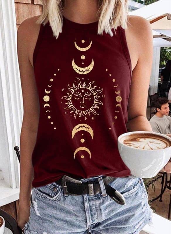 Solar Eclipse Sun & Moon Tank Top