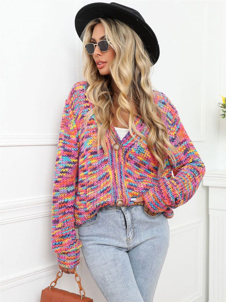 Prism Knit Short Cardigan