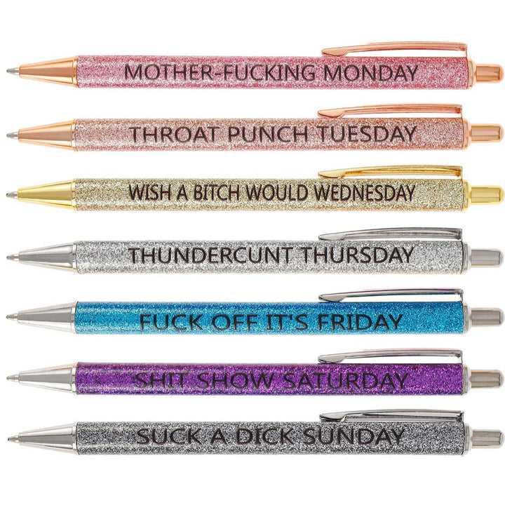 Sweary Word Days of the Week Pen Set!