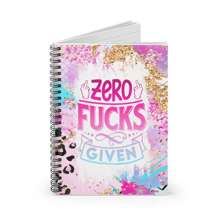 Zero F*cks Given Spiral Notebook