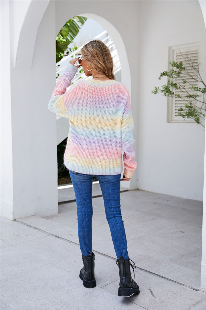 Vibrant Tie Dye Knitted Jumper