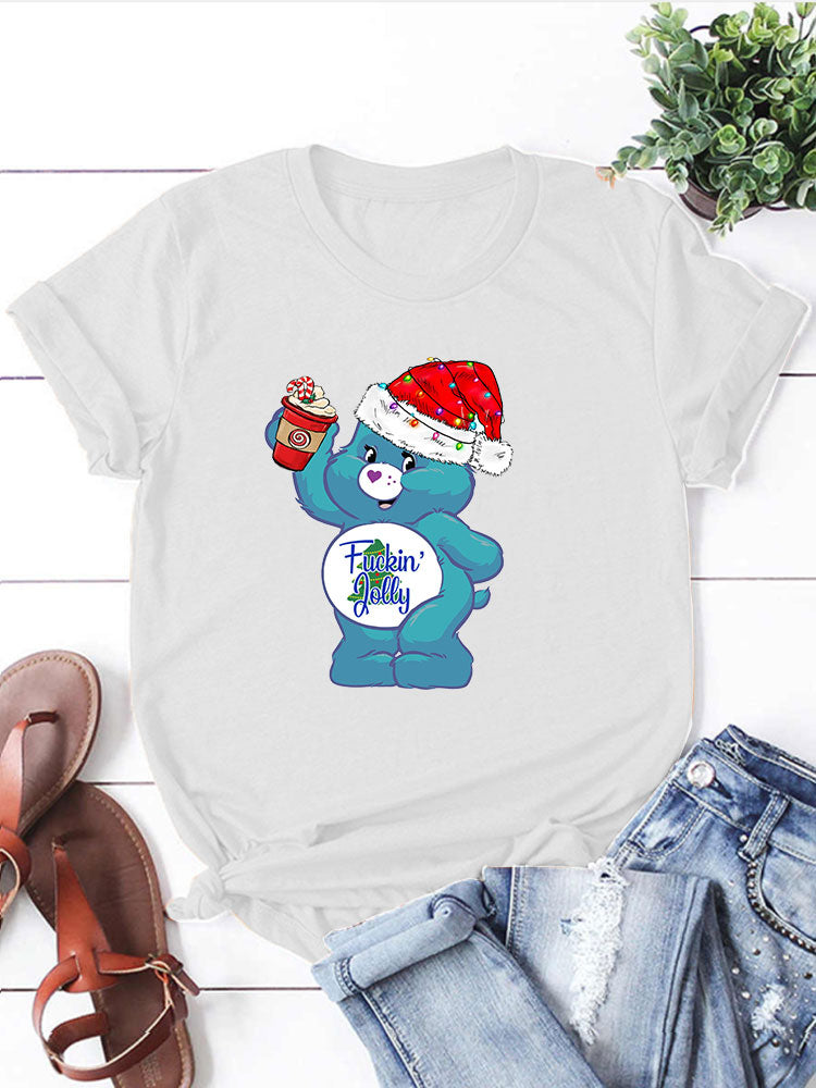 Sweary Care Bear T-shirts- Christmas Edition