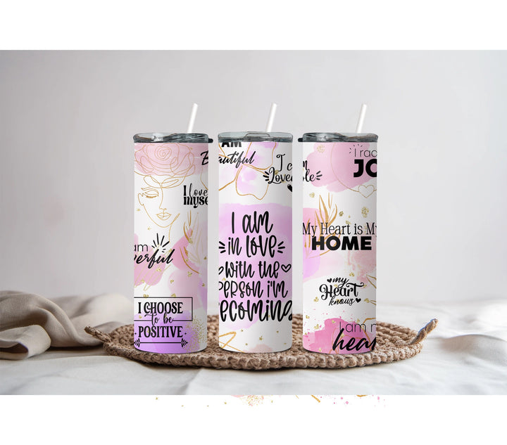 Daily Reminders Self Love 20oz Skinny Tumbler-