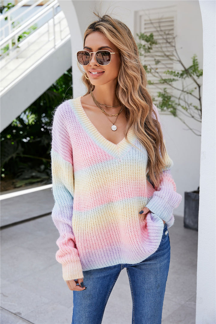 Vibrant Tie Dye Knitted Jumper