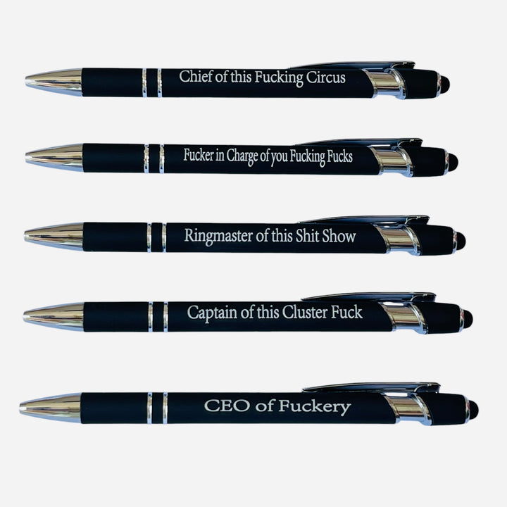 Executive Authority Black Pen Set – 5 Pack