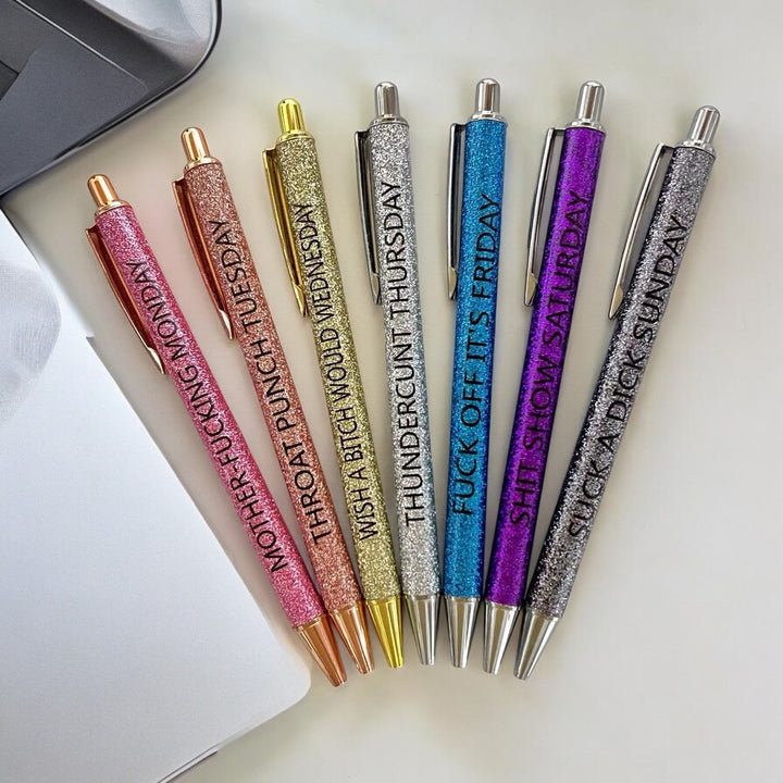 Sweary Word Days of the Week Pen Set!