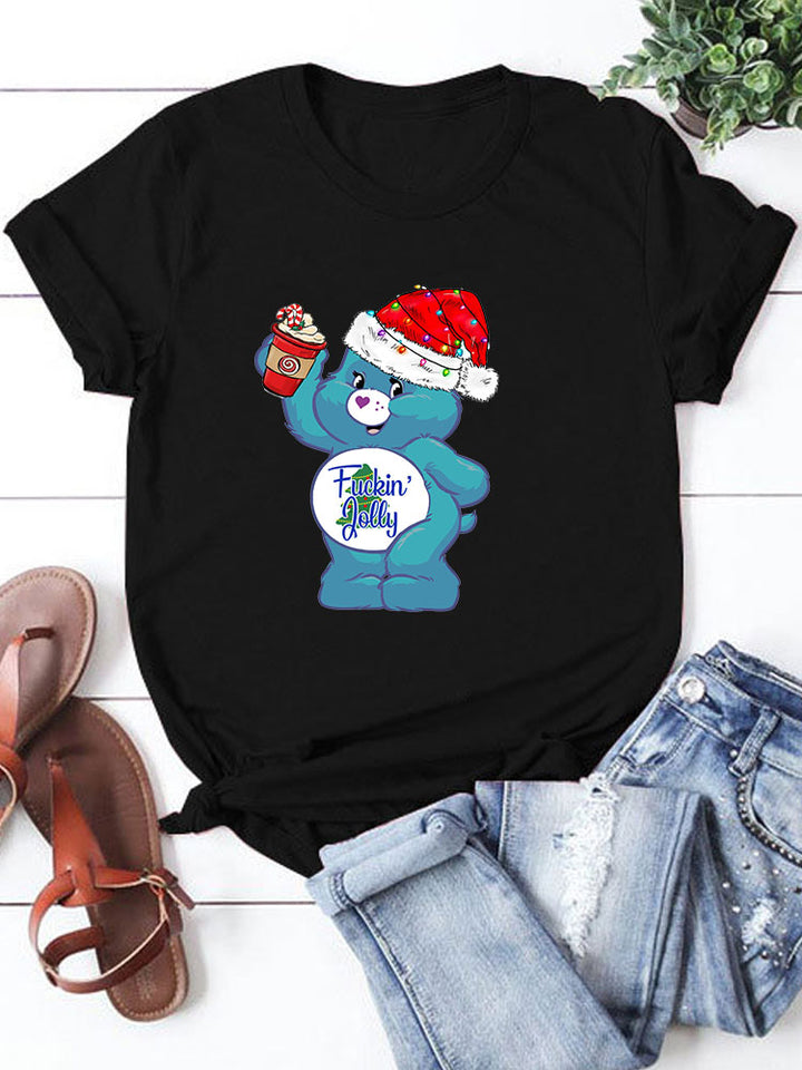 Sweary Care Bear T-shirts- Christmas Edition