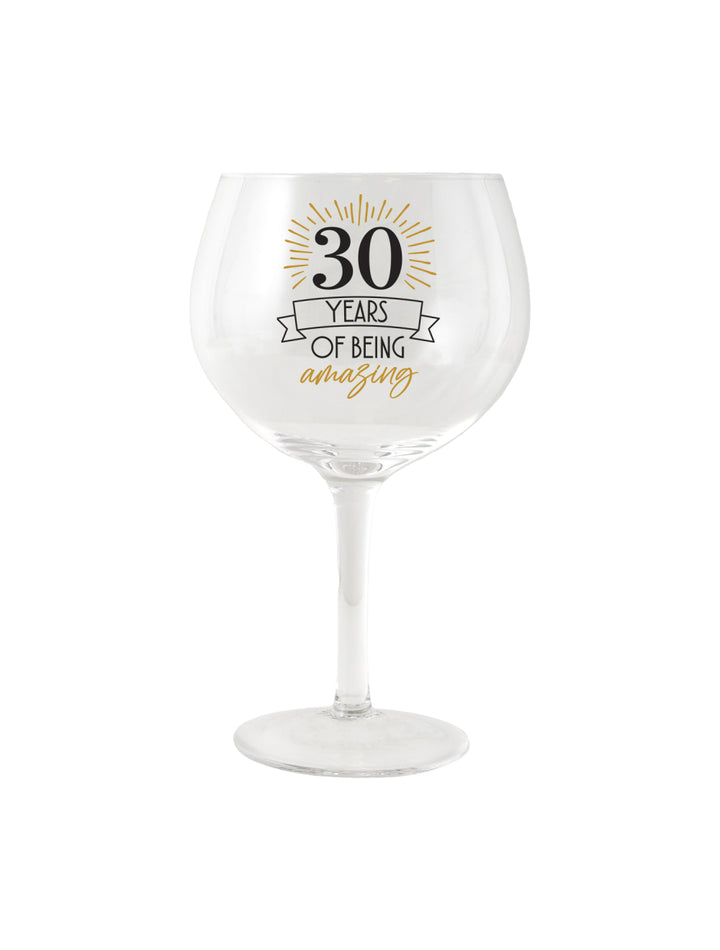 Sip Celebration 30th Balloon Glass
