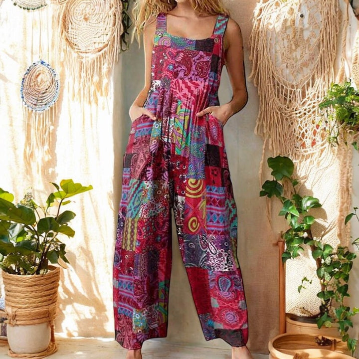 Bohemian Romper Jumpsuit Red