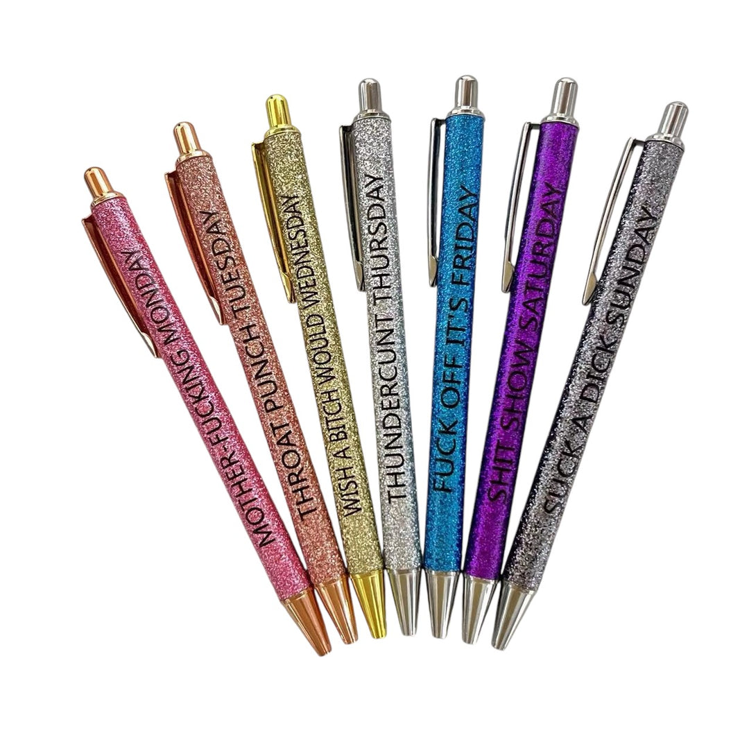 Sweary Word Days of the Week Pen Set!