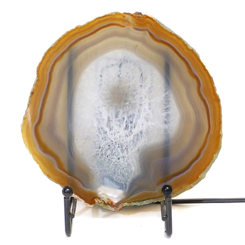 Natural Sliced Brazilian Crystal Agate Lamp