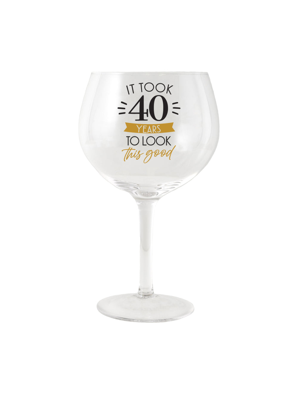 Sip Celebration 40th Balloon Glass