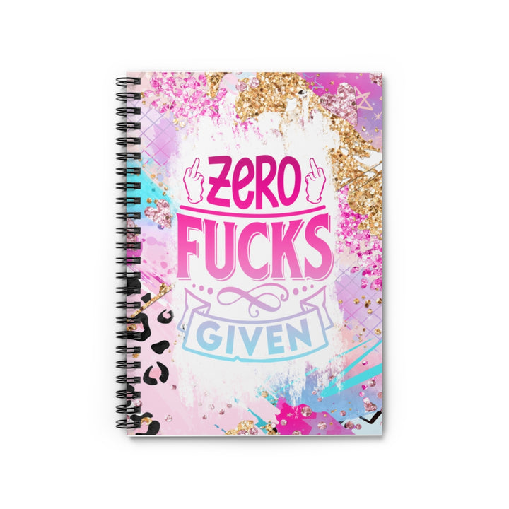 Zero F*cks Given Spiral Notebook