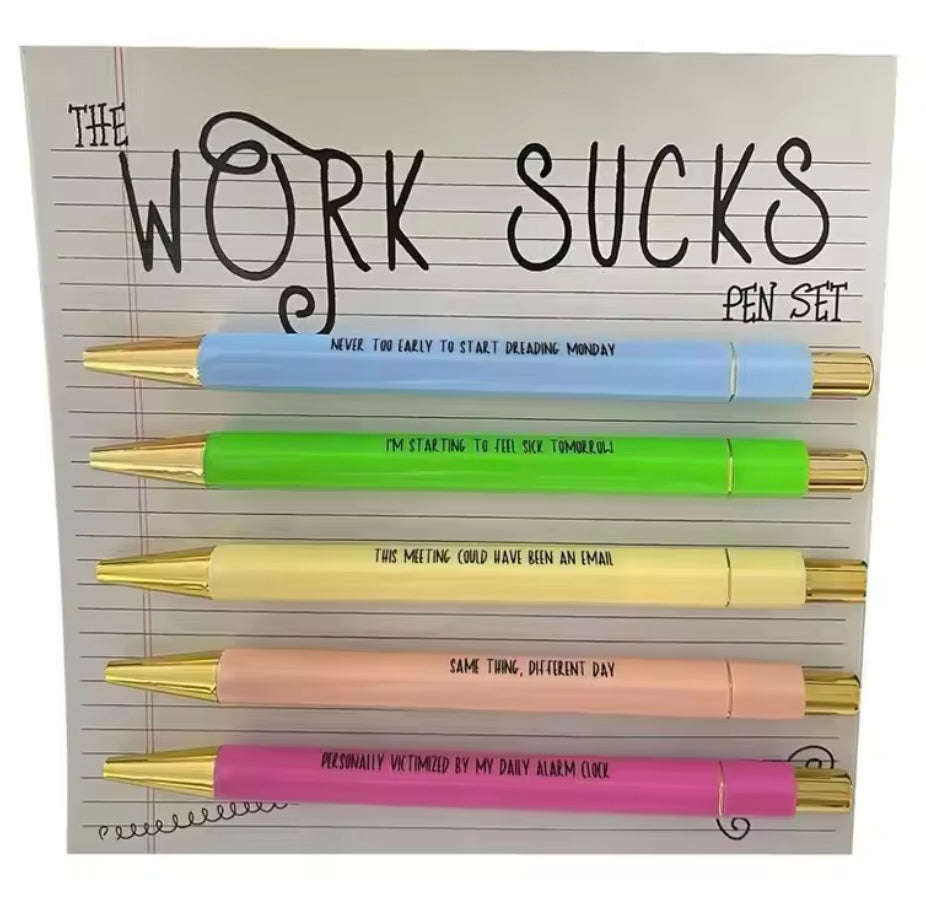 Work Sucks Pen Set