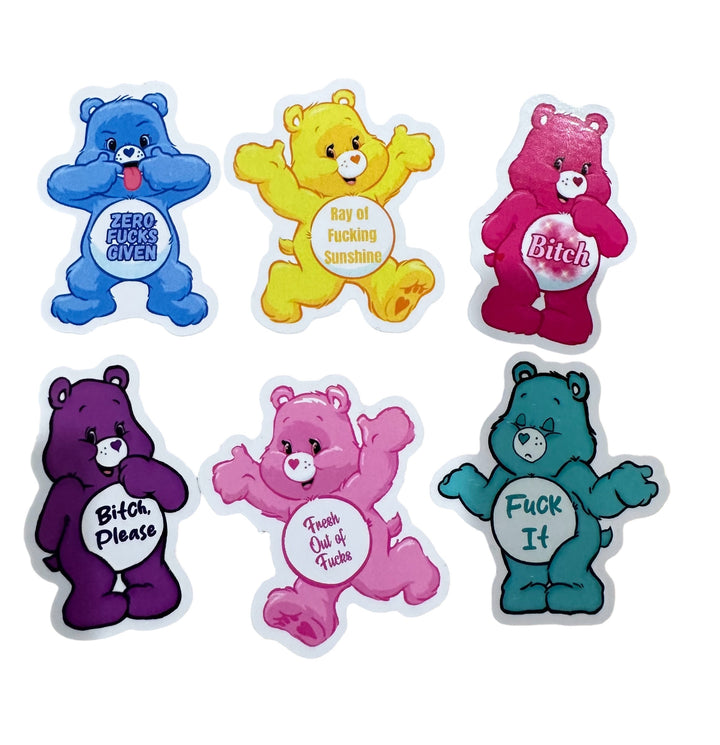 Sweary Care Bear Stickers