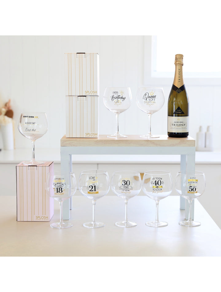 Sip Celebration 40th Balloon Glass