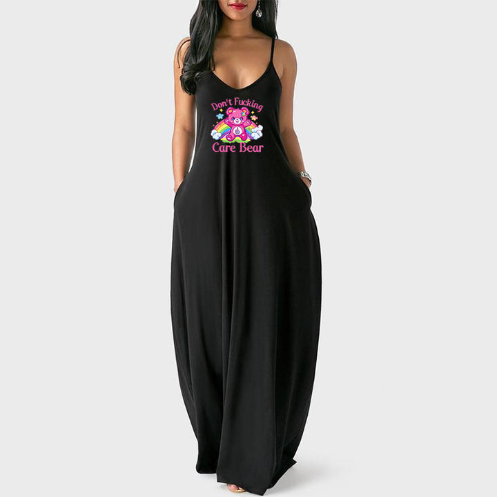 Don’t F*cking Care Bear Maxi Dress