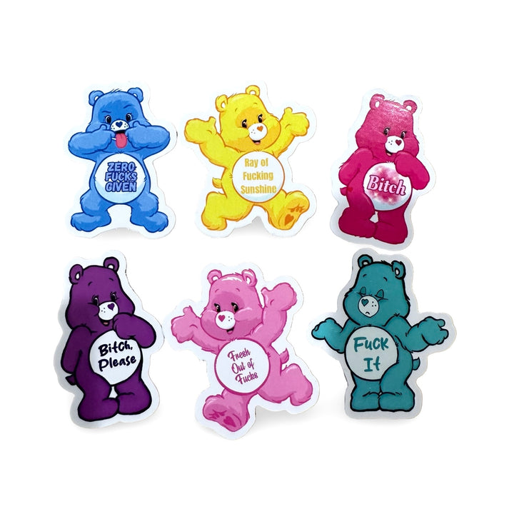 Sweary Care Bear Stickers