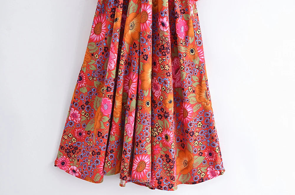 Bohemian Floral Maxi Dress