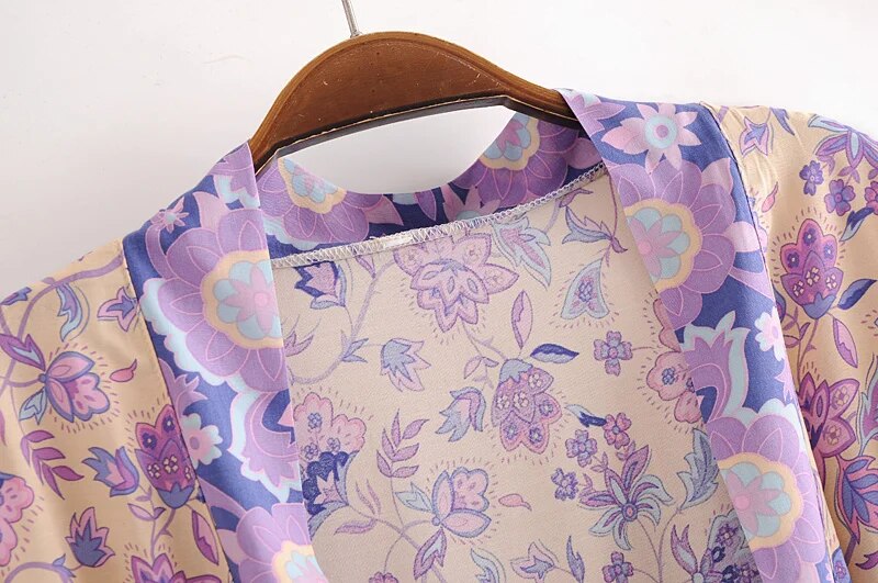 Purple Vibes Boho Kimono