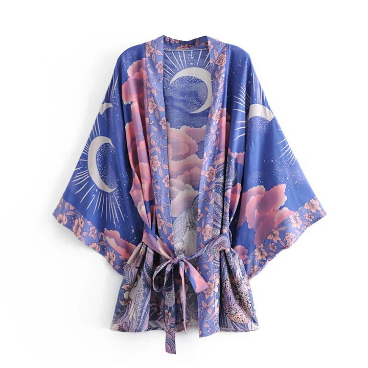 Luna Crescent Moon Bohemian Kimono