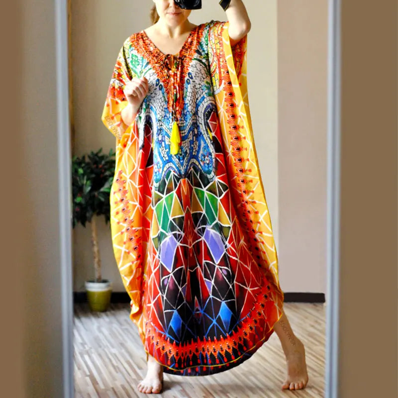 Plus Size Bohoemian Kimono Cover Ups