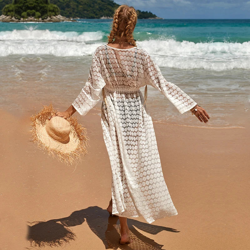 Plus Size Free Spirit Boho Lace Kimono Cover Up