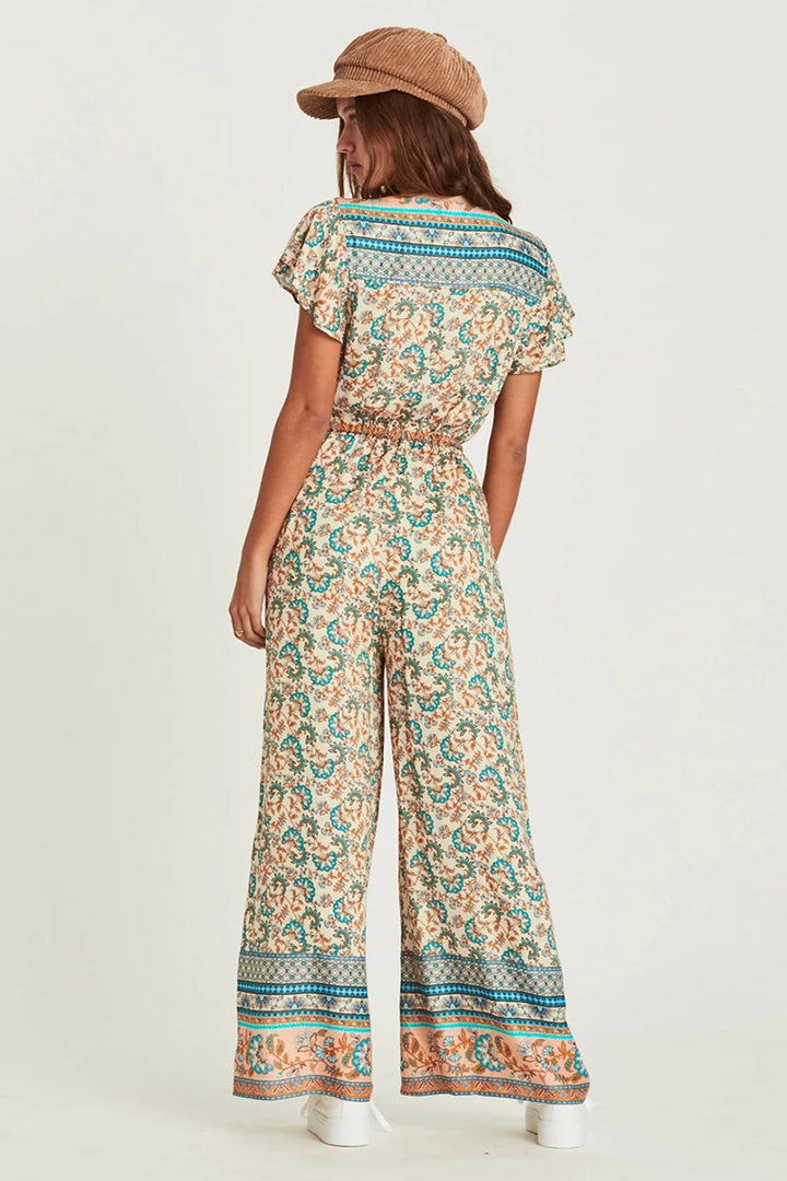 Bohemian Print Long Jumpsuit