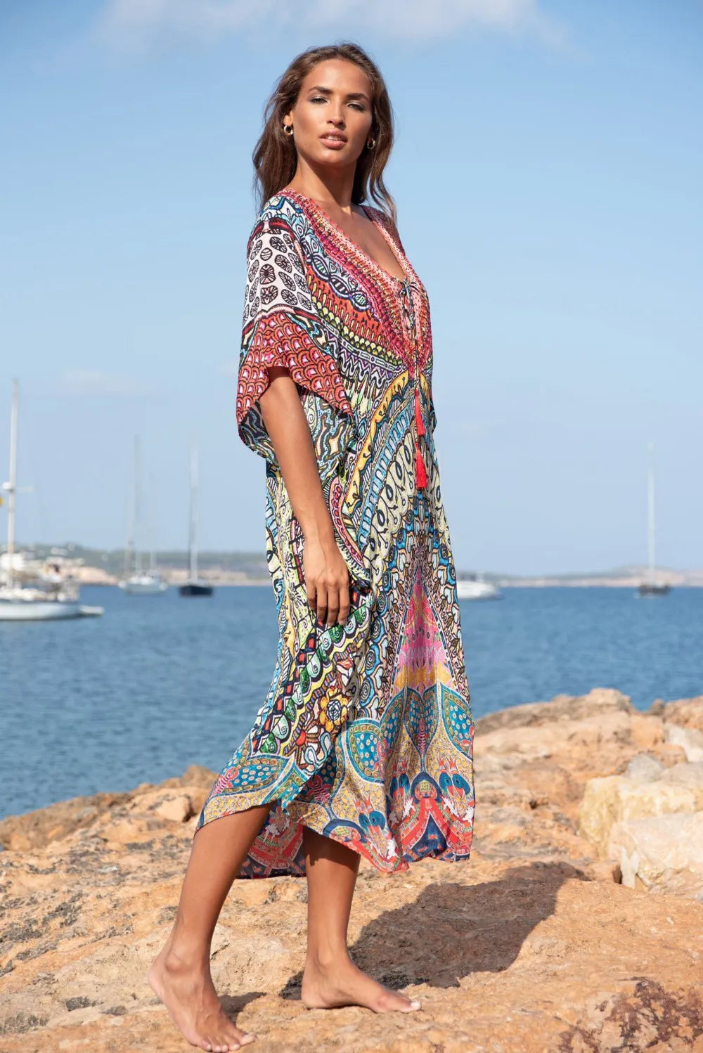 Plus Size Bohoemian Kimono Cover Ups