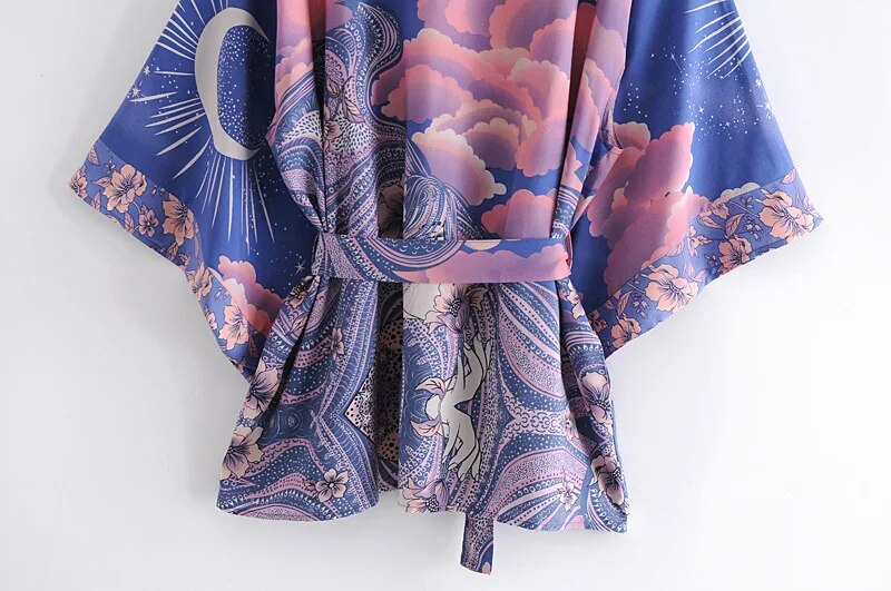 Luna Crescent Moon Bohemian Kimono