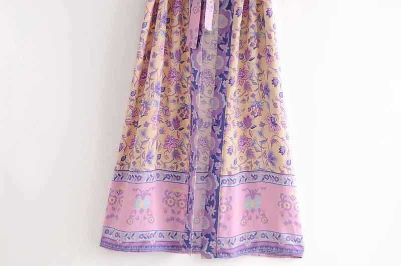 Purple Vibes Boho Kimono