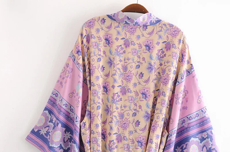 Purple Vibes Boho Kimono