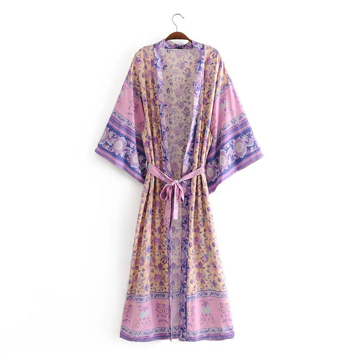 Purple Vibes Boho Kimono