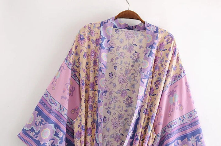 Purple Vibes Boho Kimono