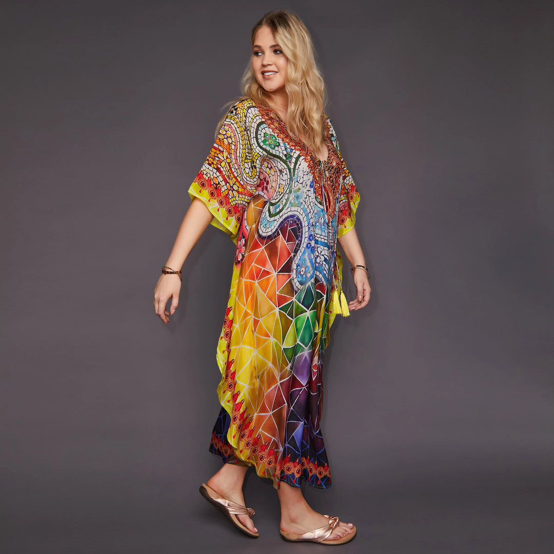 Plus Size Bohoemian Kimono Cover Ups