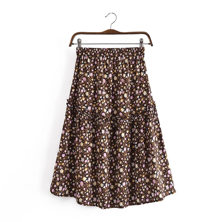 Floral Print Mini Skirt