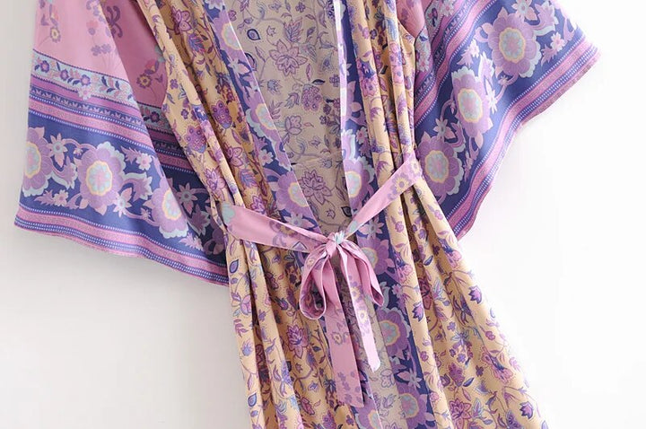 Purple Vibes Boho Kimono