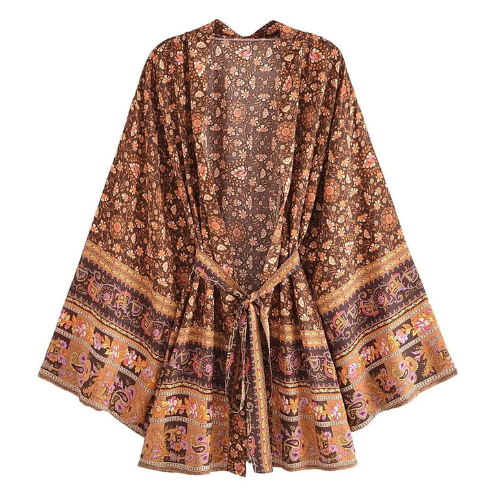 Earthtone Elegance Bohemian Kimono