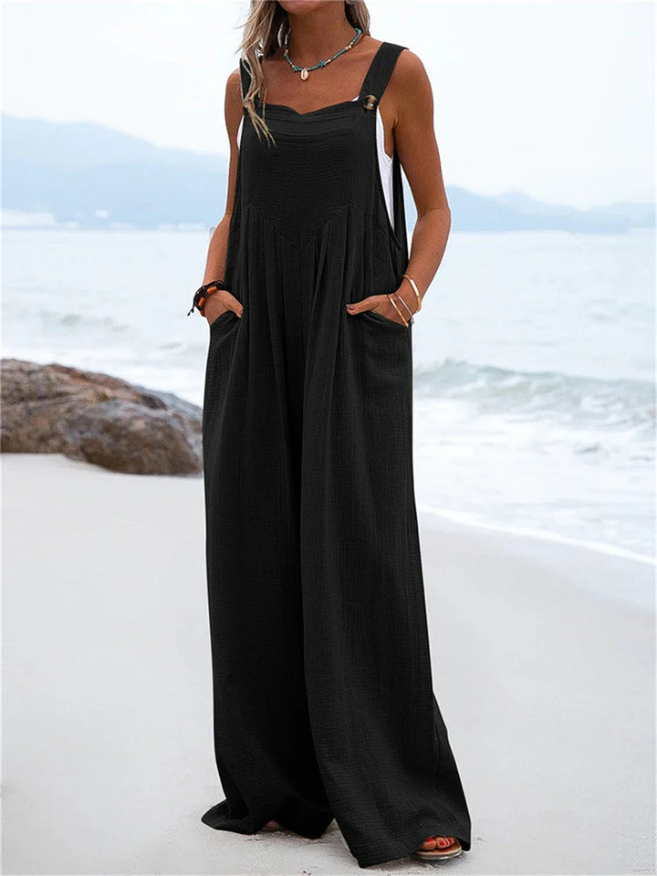 Wide Leg Long Romper Jumpsuit