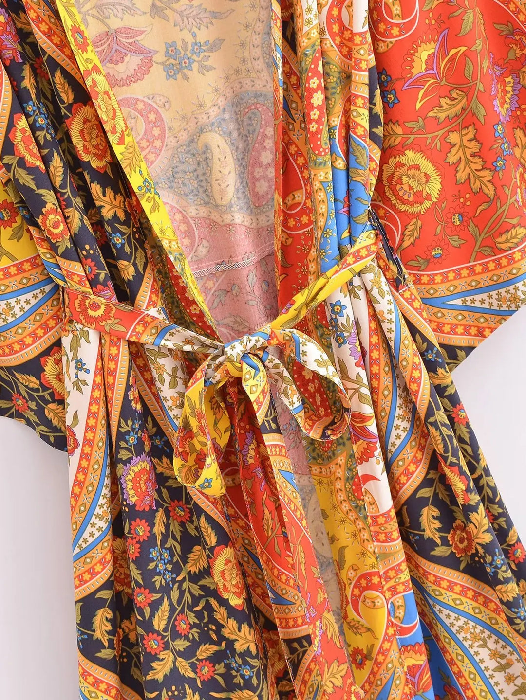 Bohemian  V Neck Batwing Robe