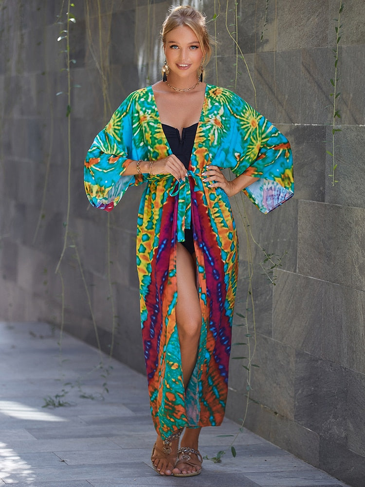 Bohemian Tie Dye Robe