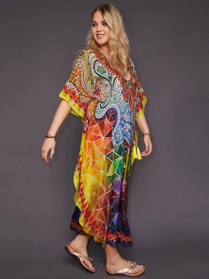 Plus Size Bohoemian Kimono Cover Ups