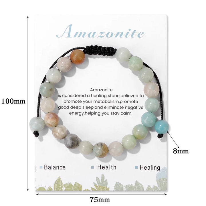 Adjustable Gemstone Bracelets with Card