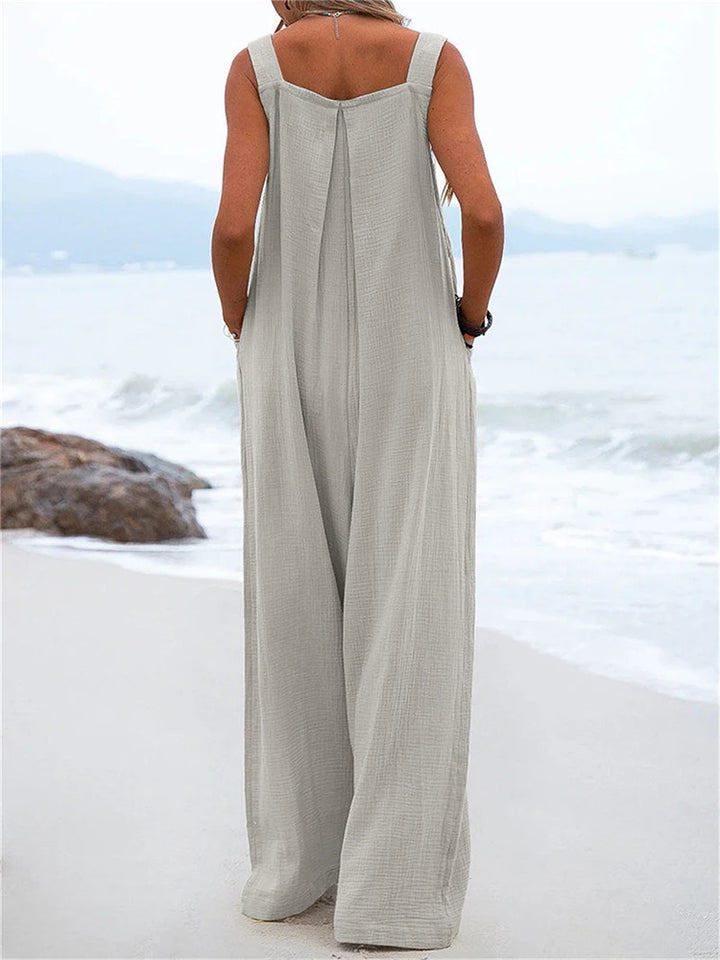 Wide Leg Long Romper Jumpsuit